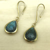 Sterling Silver Gold Labradorite Teardrop Earring - La Trobe Jewellery