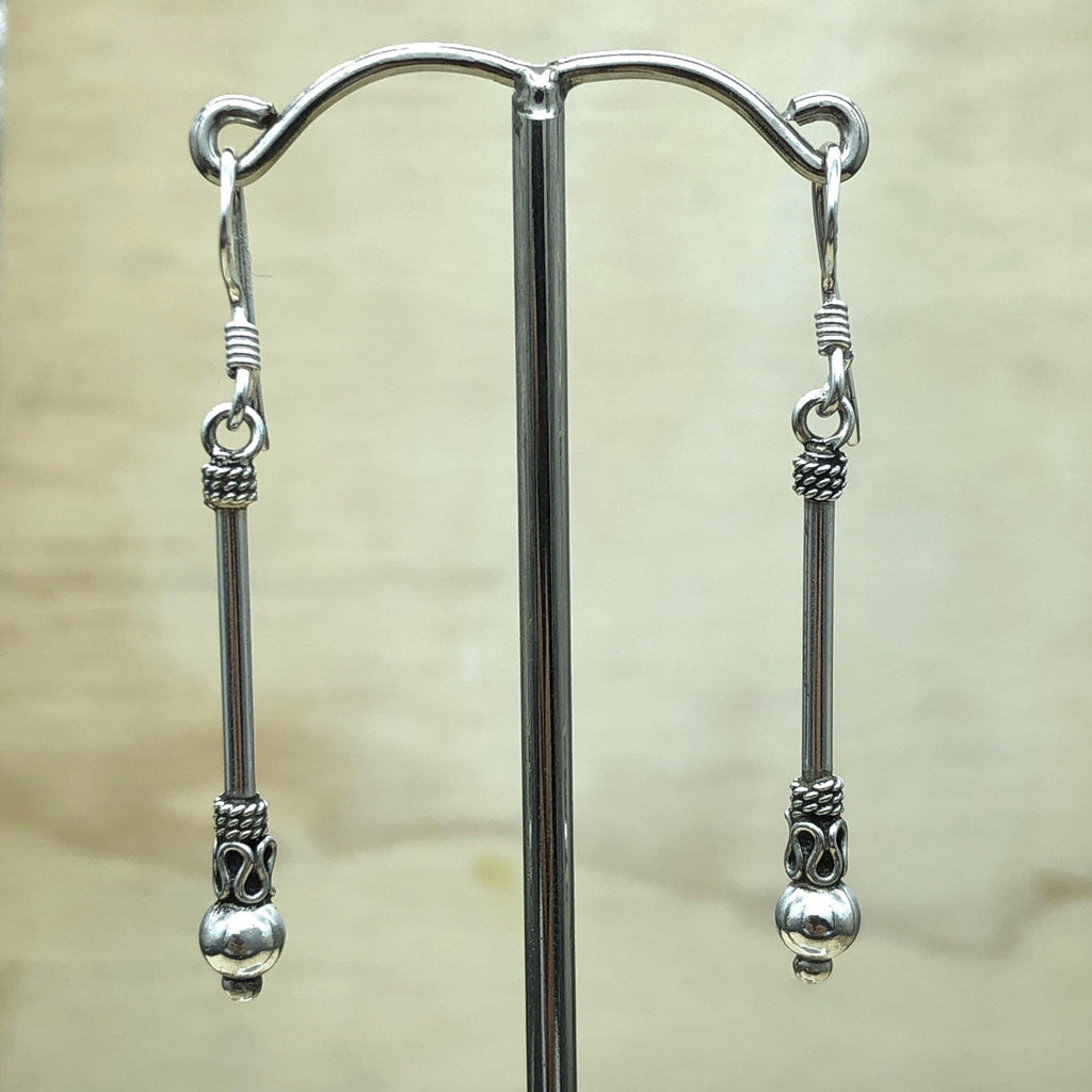 Sterling Silver Fancy Long Drop Earring - La Trobe Jewellery