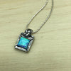 Sterling Silver, Gold & Opal Israeli Necklace - La Trobe Jewellery