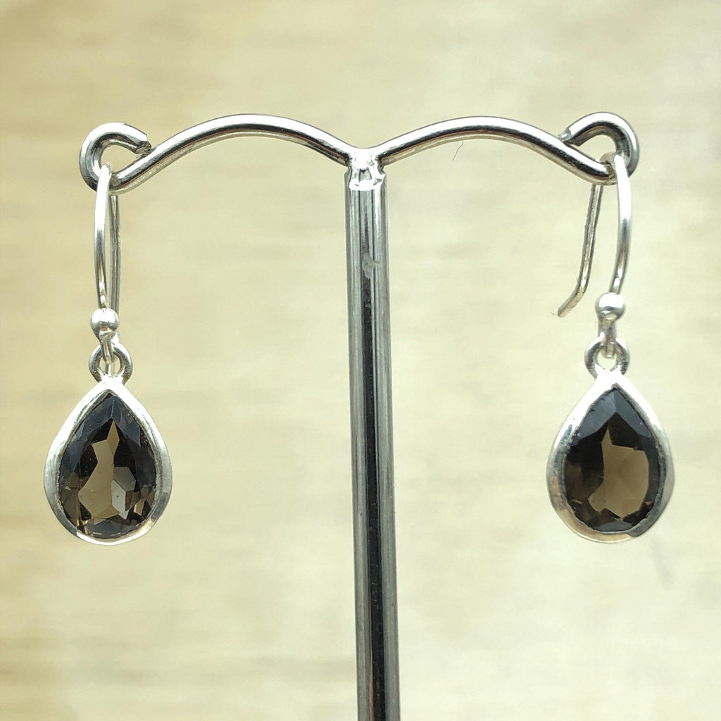 Sterling Silver Smokey Quartz Teardrop Earring - La Trobe Jewellery