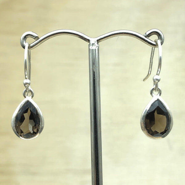 Sterling Silver Smokey Quartz Teardrop Earring - La Trobe Jewellery