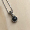Gemstone Marcasite & Onyx Pendant - La Trobe Jewellery