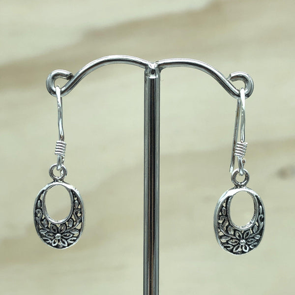 Sterling Silver Filigree Oval Earring - La Trobe Jewellery