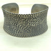 Sterling Silver Bangle cuff xwide etch vines&flowers ht - La Trobe Jewellery