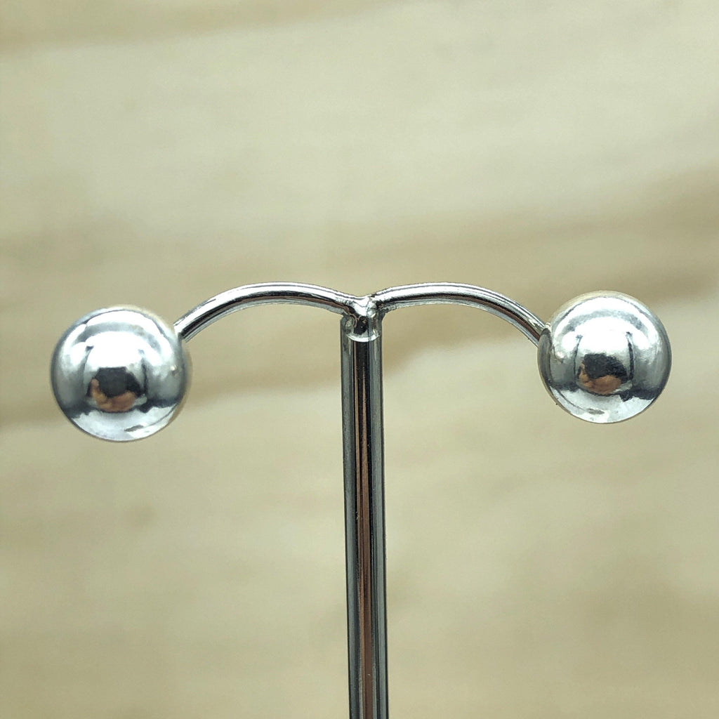 Sterling Silver Plain Ball Stud 9mm - La Trobe Jewellery