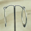 Sterling Silver loop flat cresent laser cut 1mm, 35mm - La Trobe Jewellery