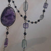 Gemstone Amethyst, Fluorite, Smokey Quartz Necklace - La Trobe Jewellery