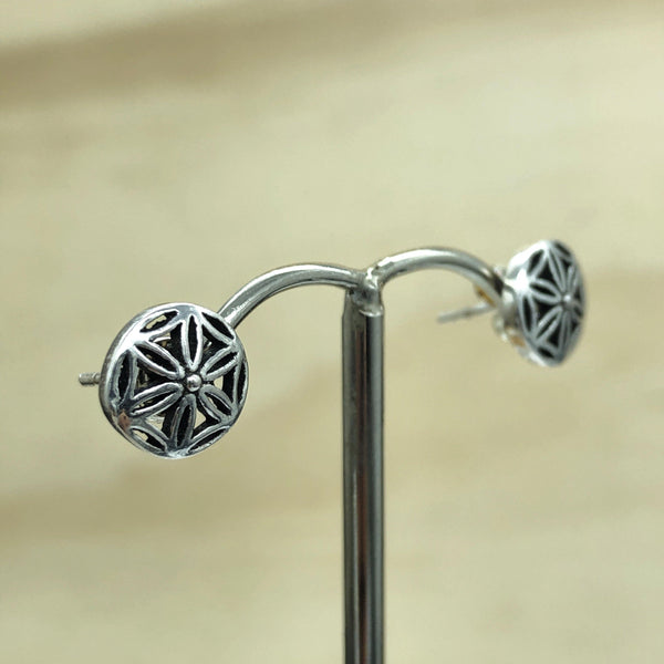 Sterling Silver Flower Of Life Studs - La Trobe Jewellery