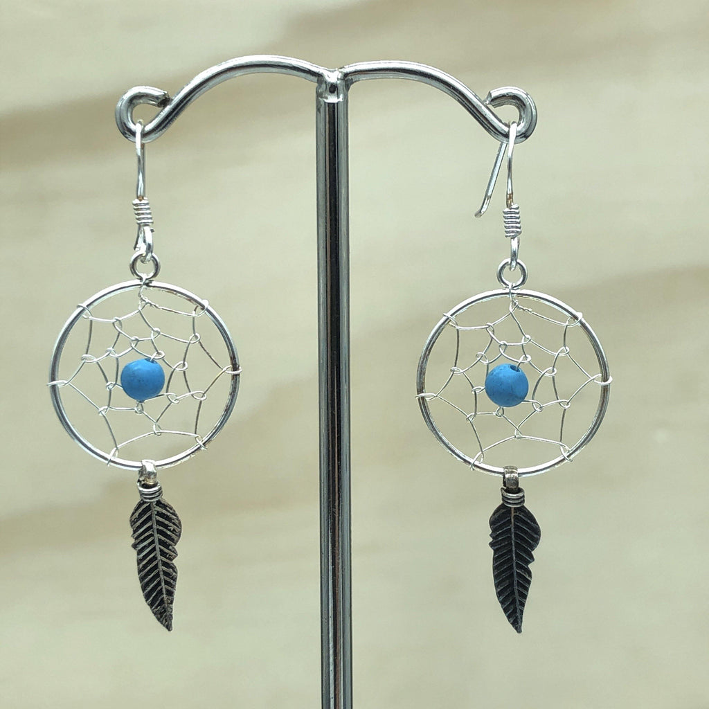 Sterling Silver Turquoise Dream Catcher Earring - La Trobe Jewellery