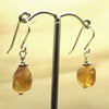 Sterling Silver Earrings  citrine rock crystal antique silv - La Trobe Jewellery