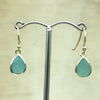 Sterling Silver Gold Chalcedony Teardrop Earring - La Trobe Jewellery