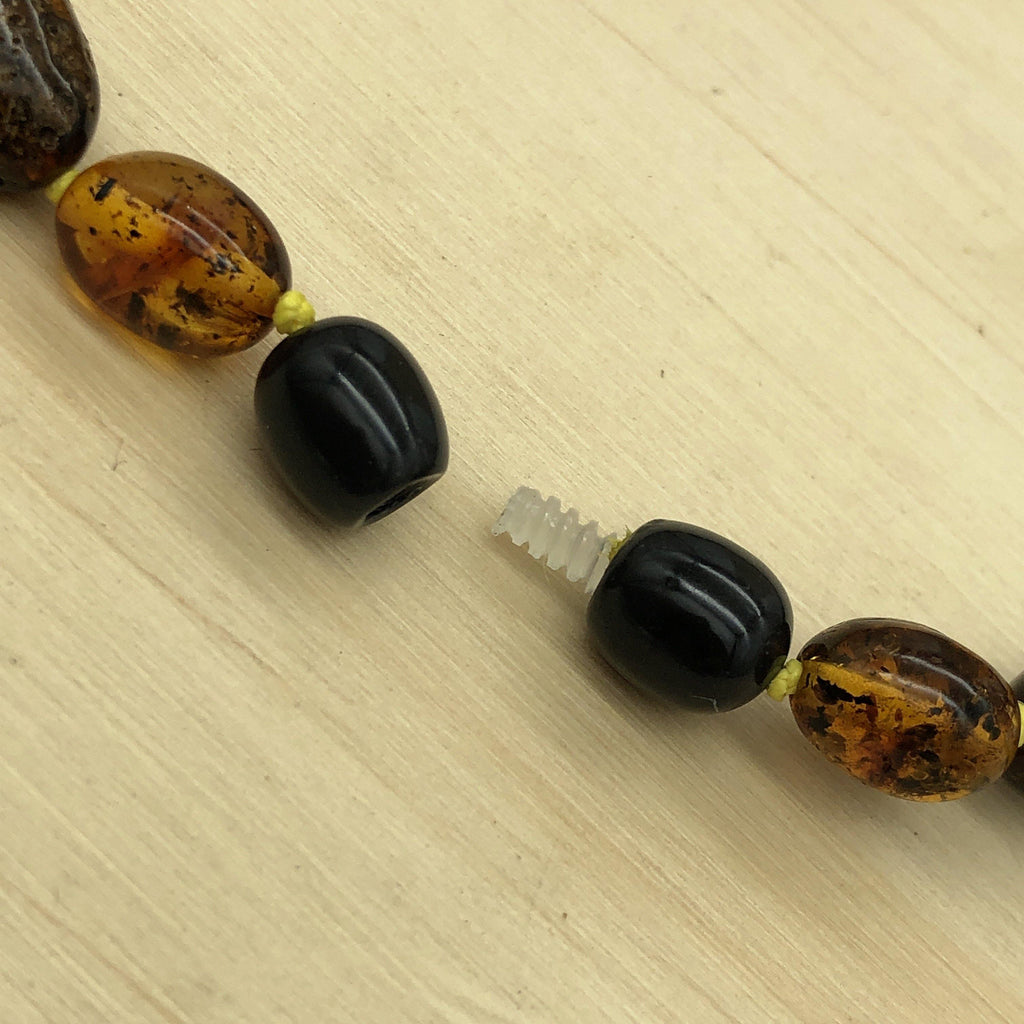 Gemstone Amber Knotted Necklace - La Trobe Jewellery