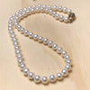Pearl (White) 9ct diamond Silk Knotted Necklace - La Trobe Jewellery