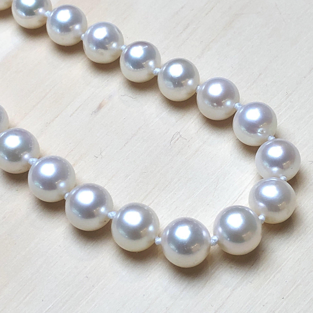 Pearl (White) Silk Knotted Necklace - La Trobe Jewellery