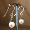 Sterling Silver Earrings pearl pink & HT fancy bead - La Trobe Jewellery