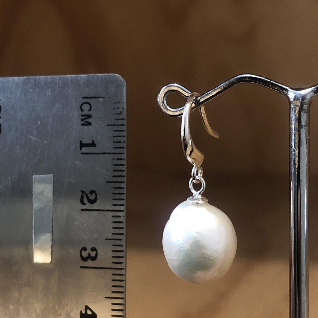 Sterling Silver Baroque White Pearl Drop Earring - La Trobe Jewellery