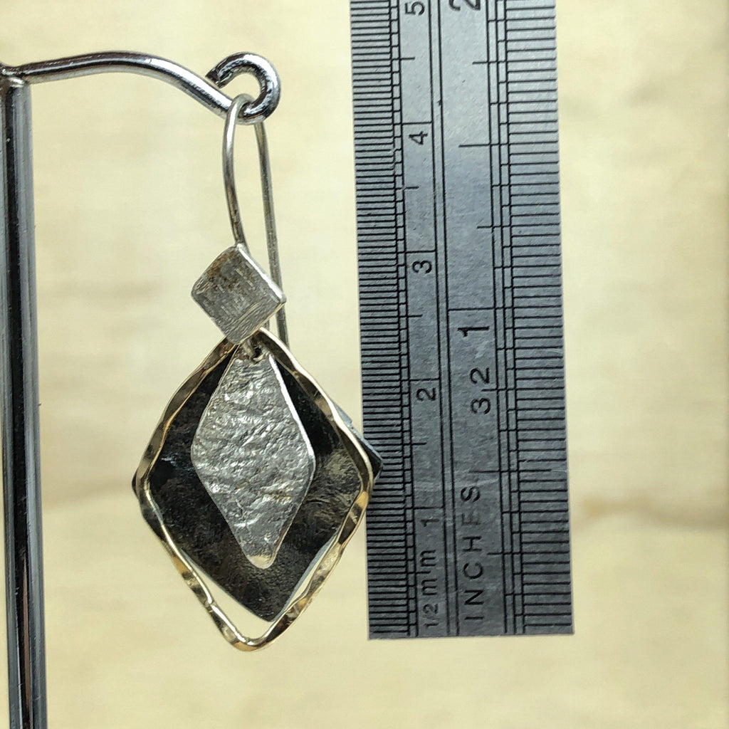 Sterling Silver & 14ct Gold Israeli Earring - La Trobe Jewellery