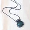 Sterling Silver Adventurine Israeli Necklace - La Trobe Jewellery
