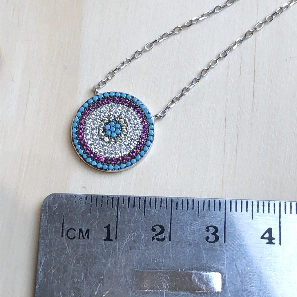 Cubic Zirconia Mixed colour Necklace - La Trobe Jewellery