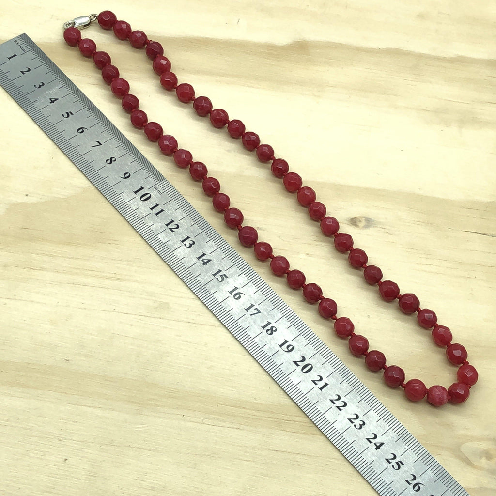 Gemstone Ruby Silk Knotted Necklace - La Trobe Jewellery