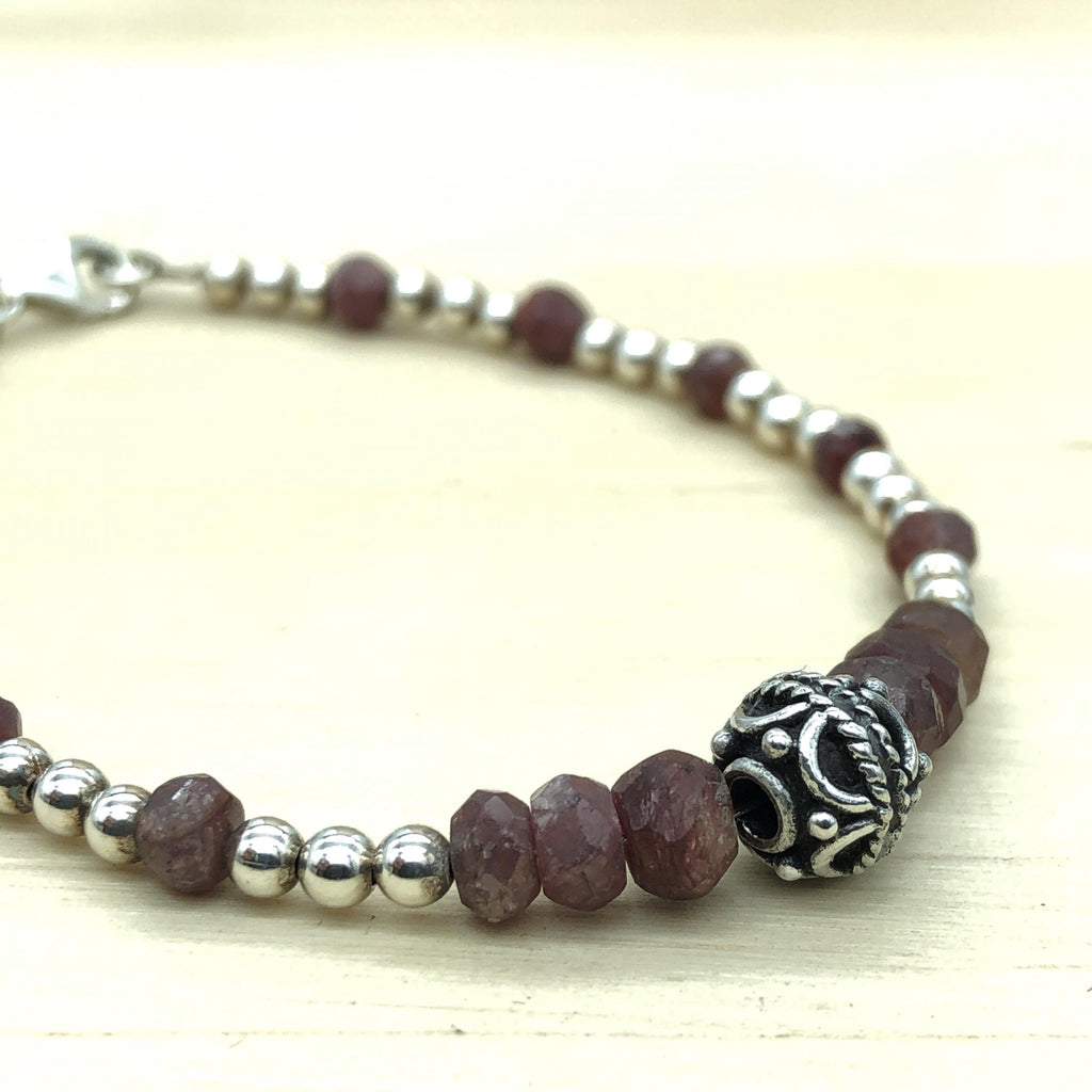 Sterling Silver & Ruby Bracelet - La Trobe Jewellery