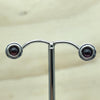 Sterling Silver Garnet Israeli stud - La Trobe Jewellery