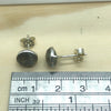 Sterling Silver Labradorite Round Stud - La Trobe Jewellery