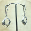 Sterling Silver Filigree Diamond Shaped Earrings - La Trobe Jewellery