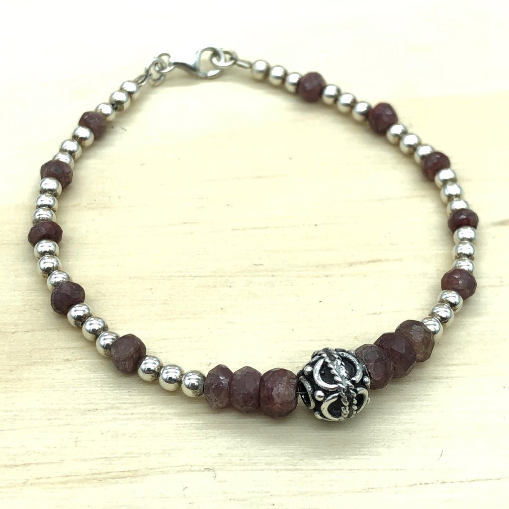 Sterling Silver & Ruby Bracelet - La Trobe Jewellery